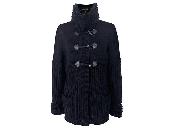 Chanel Quiet Luxury Jacket in Black Cashmere 40 FR