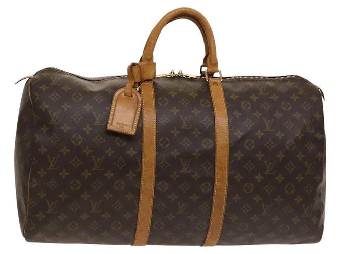 LOUIS VUITTON Monogram Keepall 55 Borsa Boston M41424 LV Auth am8624 Monogramma
