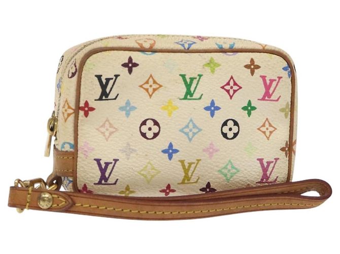 LOUIS VUITTON Trousse Wapity Multicolor Monogramm Weiß M58033 LV Auth 127417