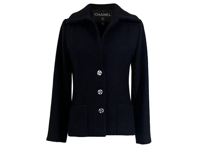 Chanel New 2022 Black Tweed Jacket 38 FR