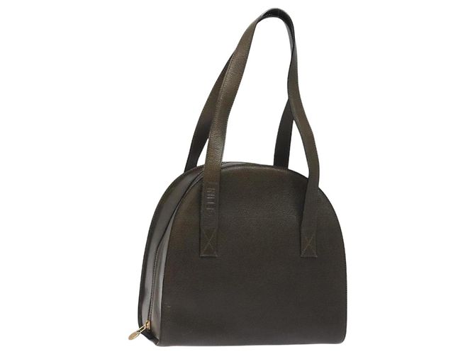 Céline Borsa a Spalla CELINE in Pelle Verde Oro Auth 125743 D'oro