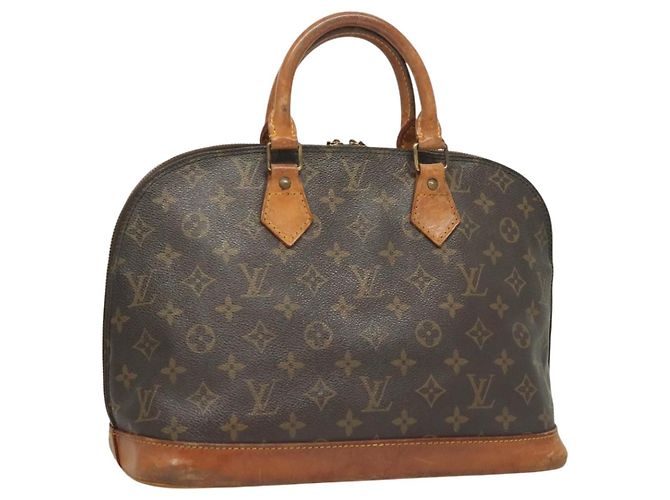 LOUIS VUITTON Bolsa de Mão Monogram Alma M51130 LV Auth BA3049 Monograma