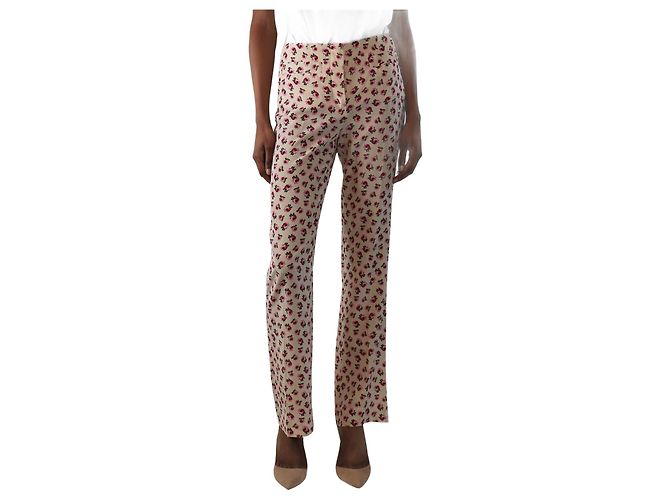 Acne Elastische Hosen mit rosa Marmorprint - Größe XXS Pink