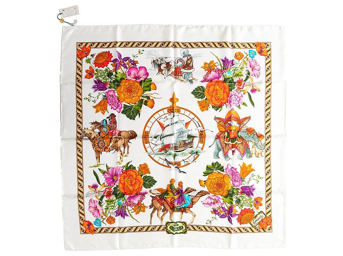 Sciarpa in seta "Viaggi" di Gucci Multicolore