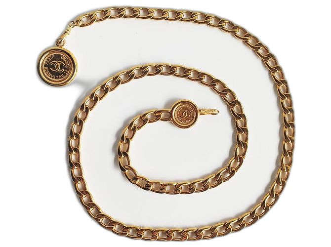Cambon Cinturón Chanel en cadena dorada Dorado