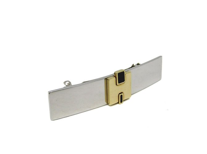Hermès Presilha de metal Hermes Eileen PM Preto Prata Dourado