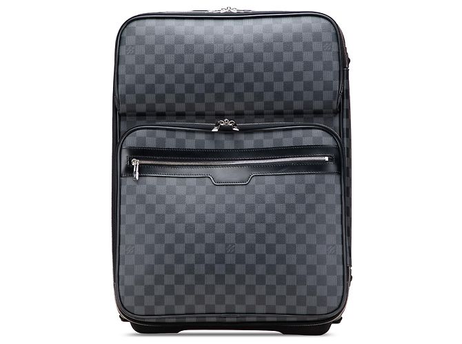 Bagaglio da affari Pegase 55 Damier Graphite Nero Louis Vuitton