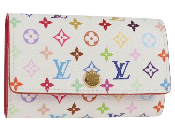 LOUIS VUITTON Multicolor LV x TM Multicles6 Estojo de Chaves Branco M14092 Auth 128097SM