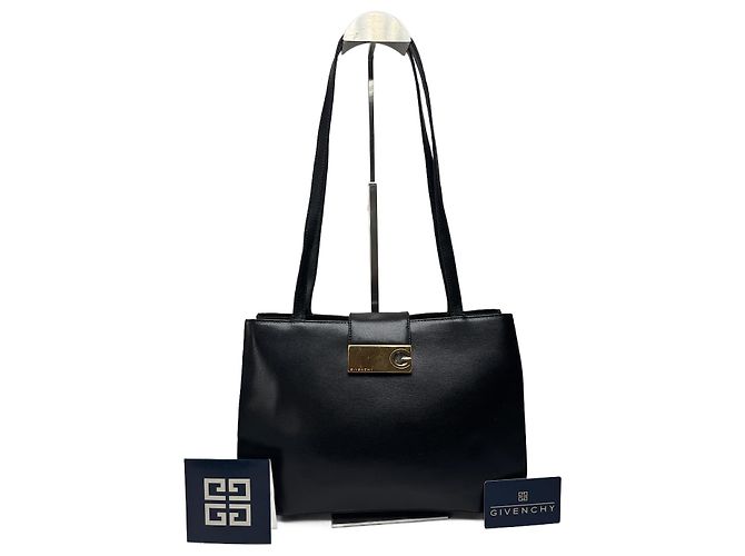 Vintage Givenchy Ledertasche schwarz