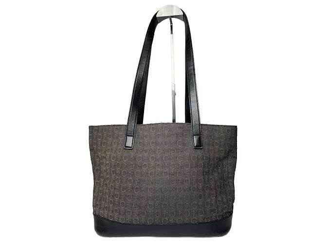 Triomphe Céline Vintage Celine Macadam Monogramm Bag Black Noir