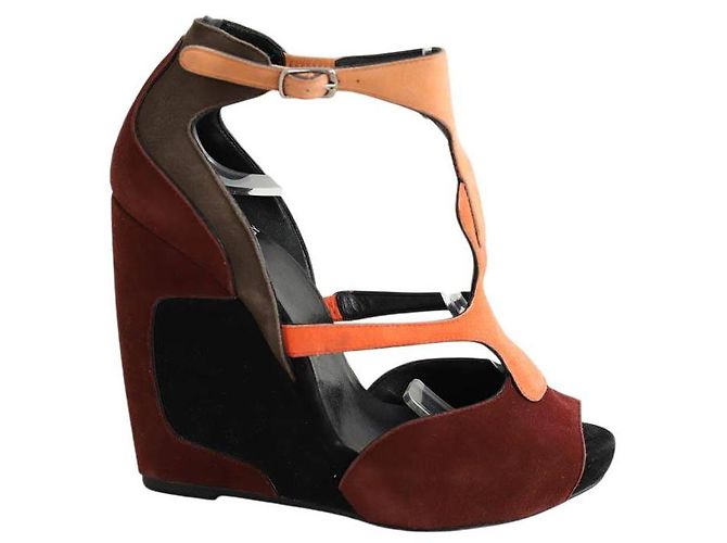 Pierre Hardy Talons en daim bordeaux