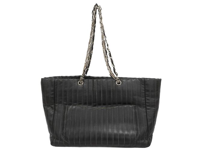 Mademoiselle Chanel schwarze Lammleder Tote Bag