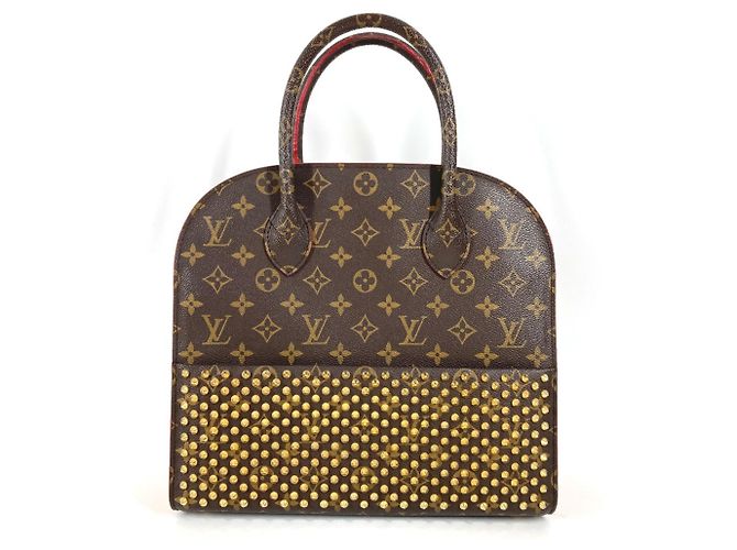 Borsa tote Monogram Studs Louis Vuitton Marrone Rosso