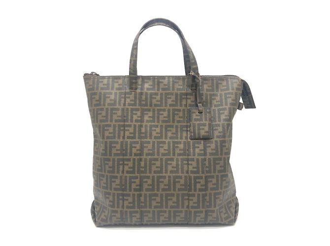 Fendi Zucca Pattern Tote Bag Brown