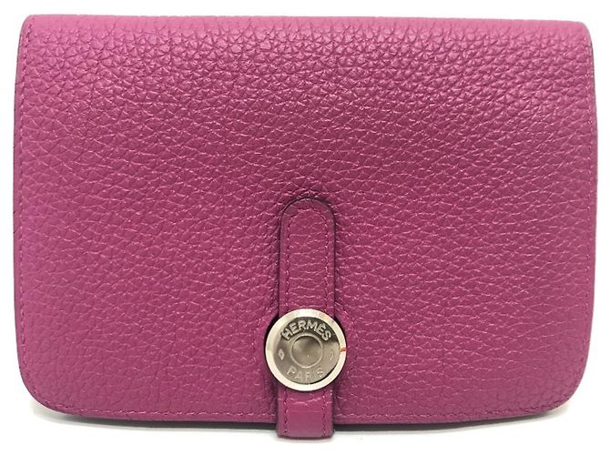 Hermès Hermes Dogon Compact Folding Wallet Purple