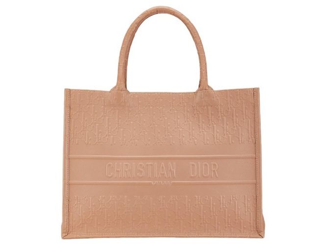 Bolsa Tote Média Dior Oblique Christian Dior Bege