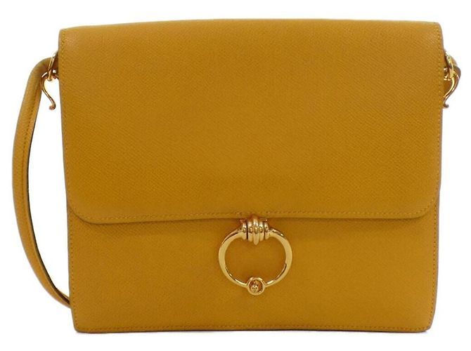 Hermès Borsa a Spalla Hermes Sequane Giallo Pelle