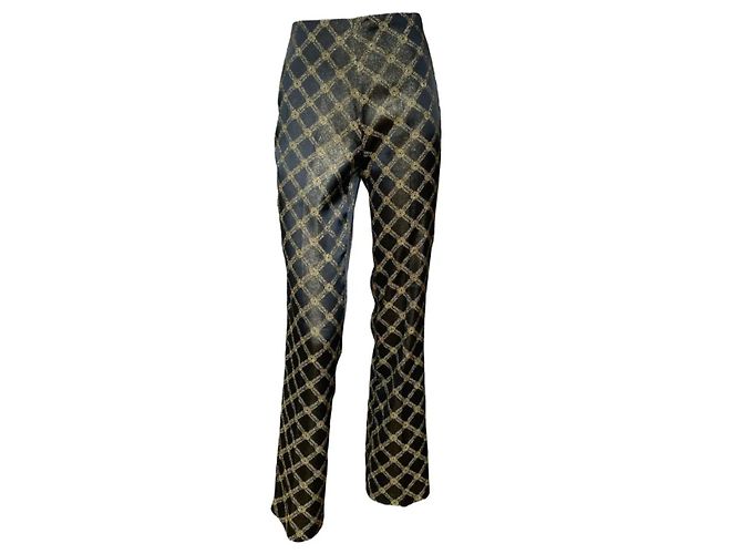 Versace Classic V2 Hose Schwarz Gold Muster Golden