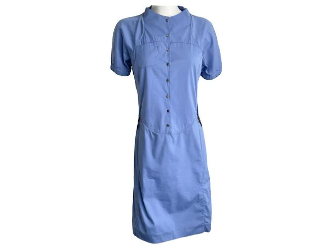 Vestido de algodão azul Céline