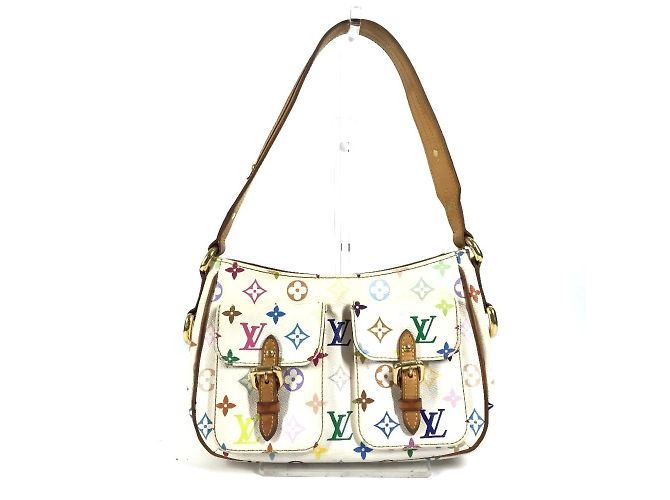 Louis Vuitton Monogram Multicolor Lodge PM Schultertasche Weiß