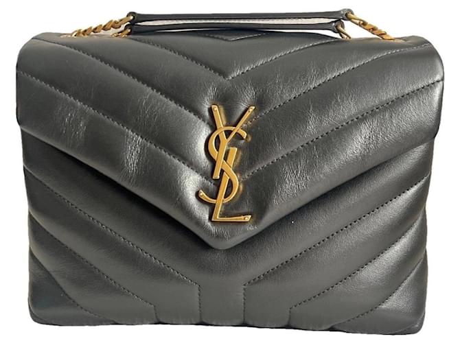 Yves Saint Laurent Loulou Small Sac à main en cuir matelassé noir 