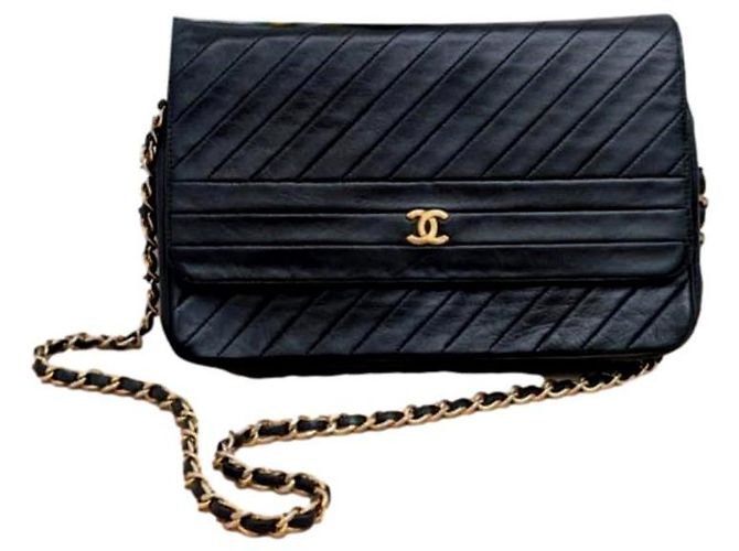 Chanel Timeless Diagonal Medium Classic Black