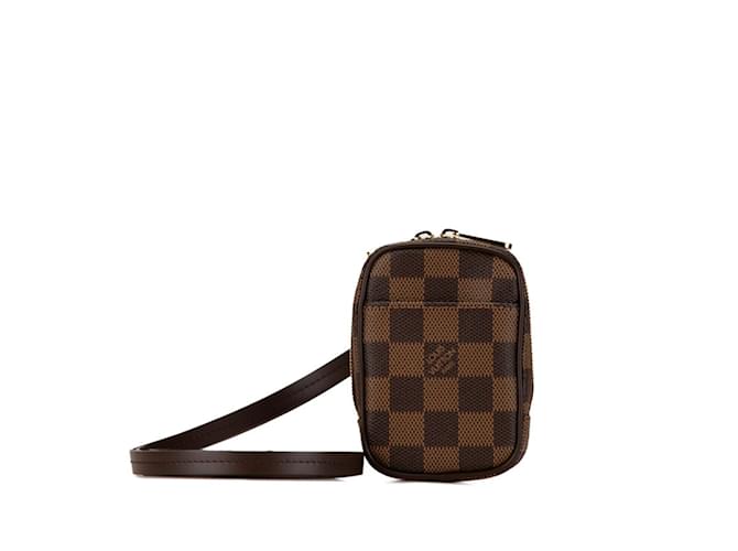 Louis Vuitton Damier Etui Okapi PM Crossbody Shoulder Bag Brown Leather Plastic  ref.2333484