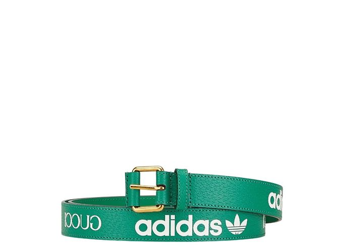 Gucci x Adidas Green Leather Belt