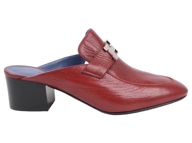 Hermès Leder-Mule Constance Hermes Paradis in Burgunder, Größe 37,5 EU Bordeaux