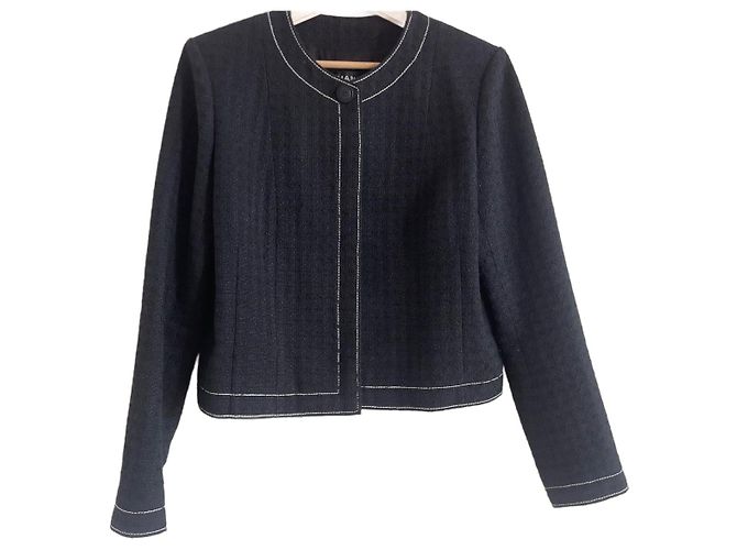 Chanel Giacche Nero Blu navy