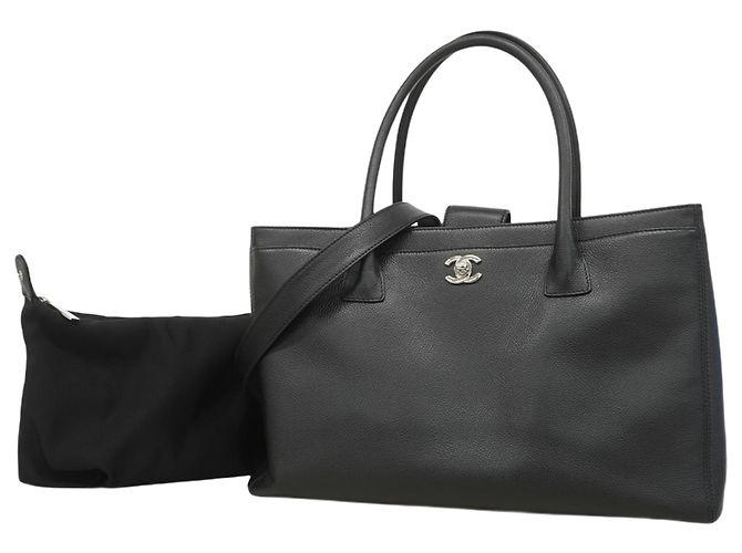 Executive Bolsa tote de couro Chanel Preto