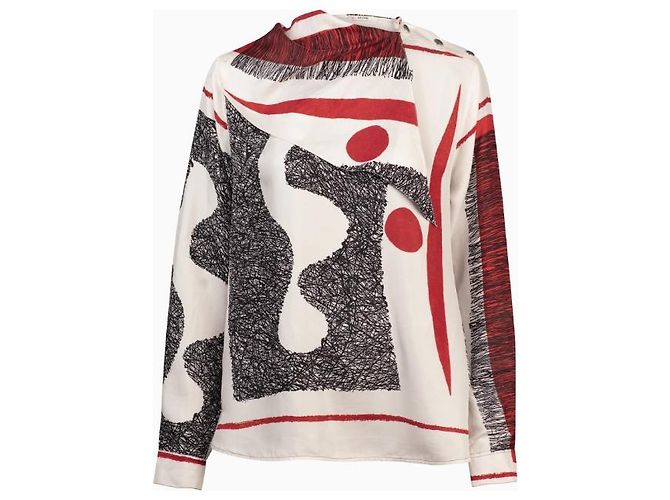 Top Céline, modello Linea Grafica Nero Bianco Rosso