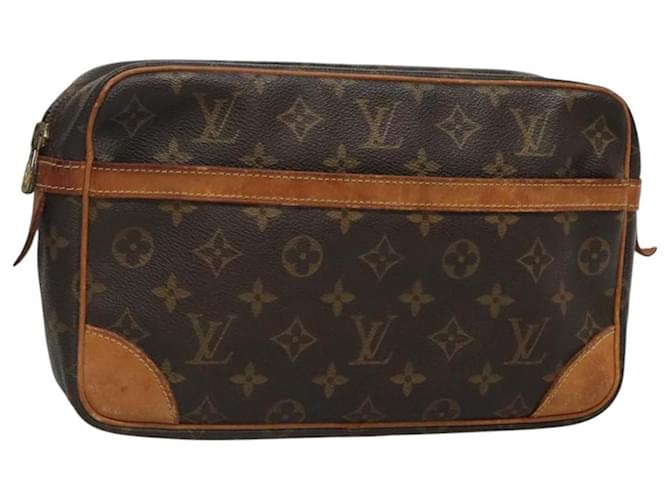 LOUIS VUITTON Monogram Compiegne 28 Clutch Bag M51845 LV Auth ki5790 Cloth  ref.2336746
