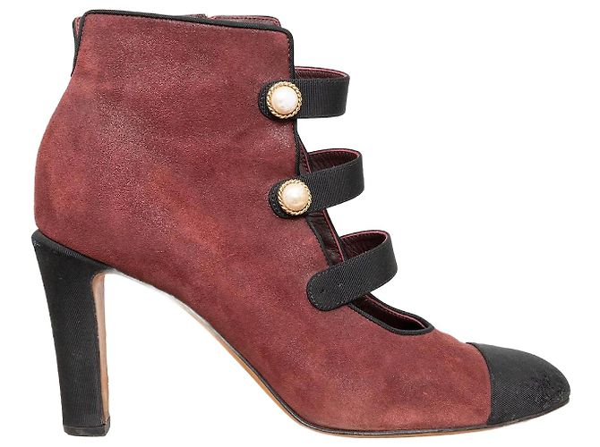 Chanel Ankle Boots Red