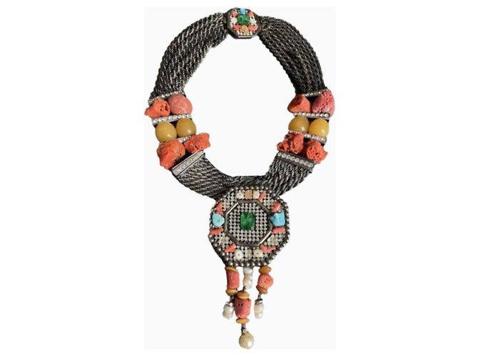 Valentino Valle de Piedras de Collier Plata