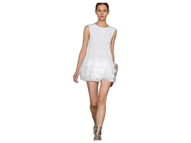 Alaïa Fransiger Weißer Skaterkleid