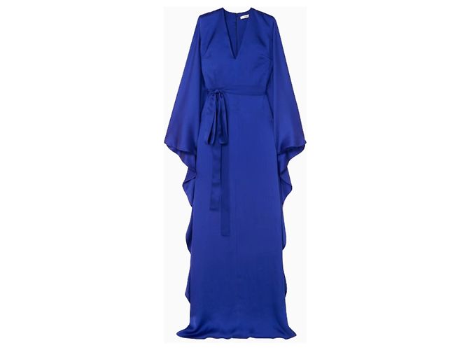 Autre Marque Aurora Seidenkleid Blau
