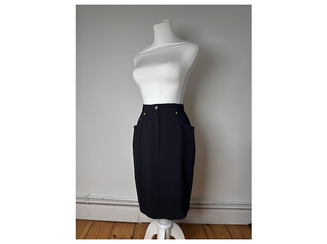 Gonna vintage Dior nera M Nero