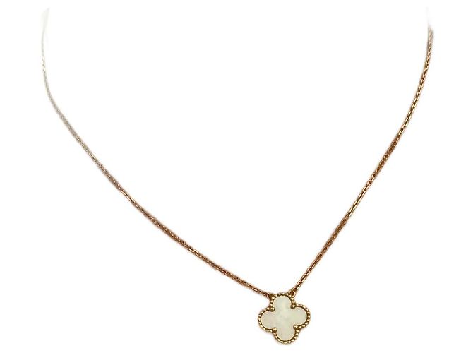 Colar Van Cleef & Arpels Alhambra ouro amarelo branco 