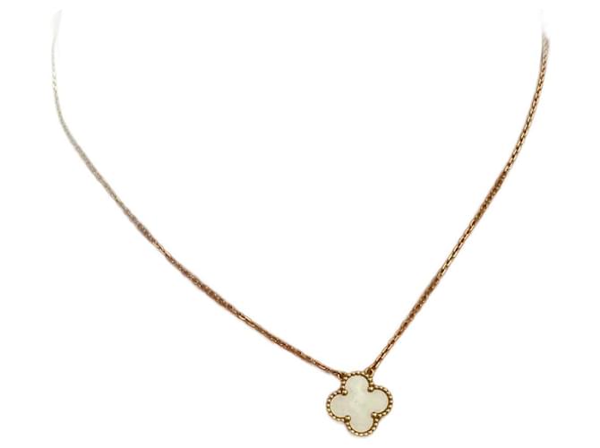 Van Cleef & Arpels Alhambra necklace yellow gold white 