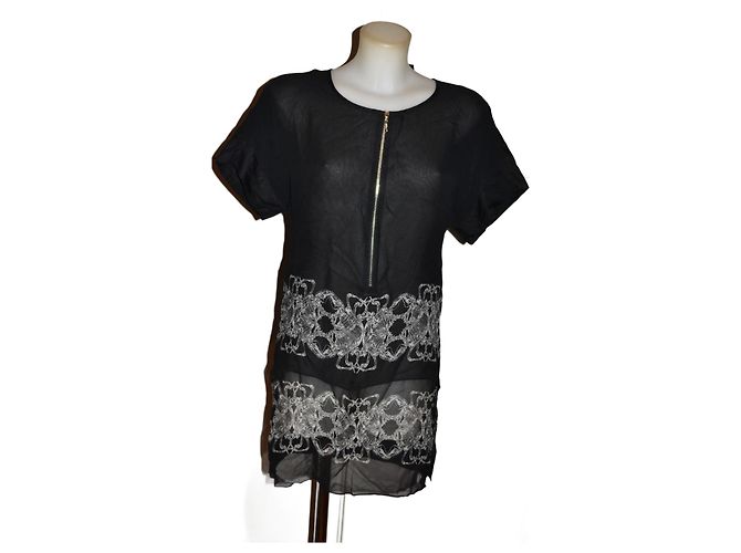 Thomas Wylde Seidenkleid Schwarz Größe S