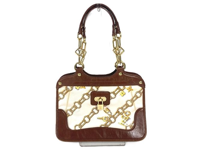 Sac Hippo Monogram Charm Louis Vuitton Marron Blanc