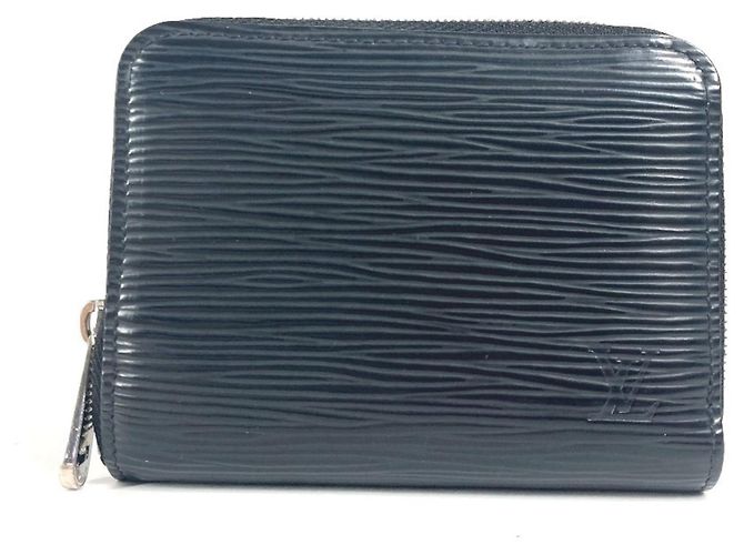 Monedero de cuero Epi Louis Vuitton Negro