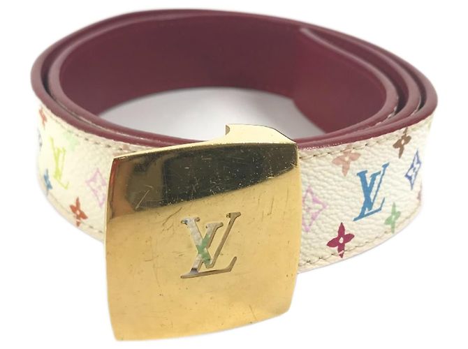 Louis Vuitton Monogram Multicolore Belt White