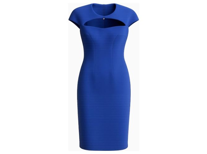Autre Marque Safiyaa Lune Claire Midi Kleid Blau