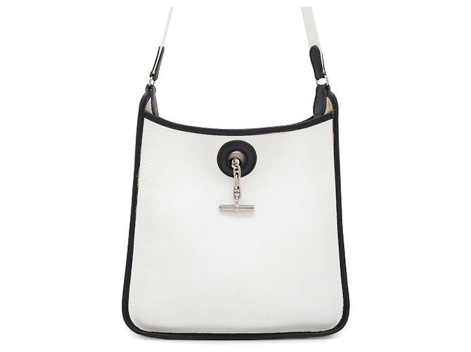 Hermès Borsa a Spalla Hermes Vespa PM Nero Bianco