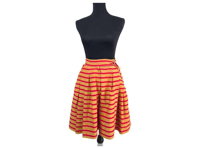 Byblos gonna estiva a righe Rosso Multicolore