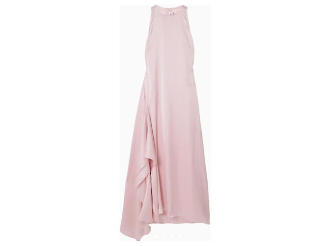 JW Anderson Duchess Satin Kleid Rosa Pink