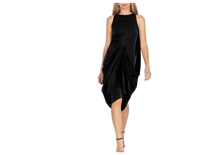 Abito Stéphane Rolland in seta nera couture Nero