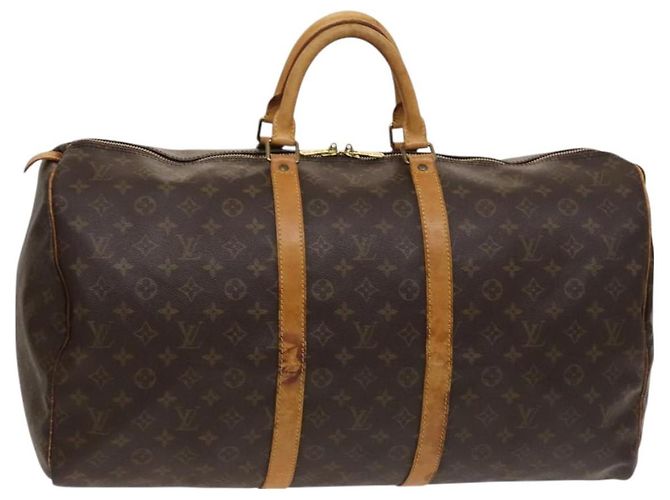 LOUIS VUITTON Monogram Keepall 55 Bolsa Boston M41424 LV Auth 128652 Monograma
